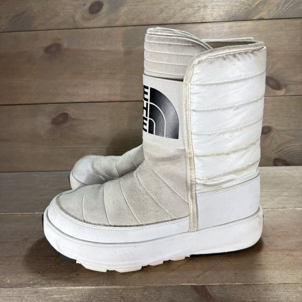 the north face ozone park womens size 7.5 shoes white waterproof snow boots